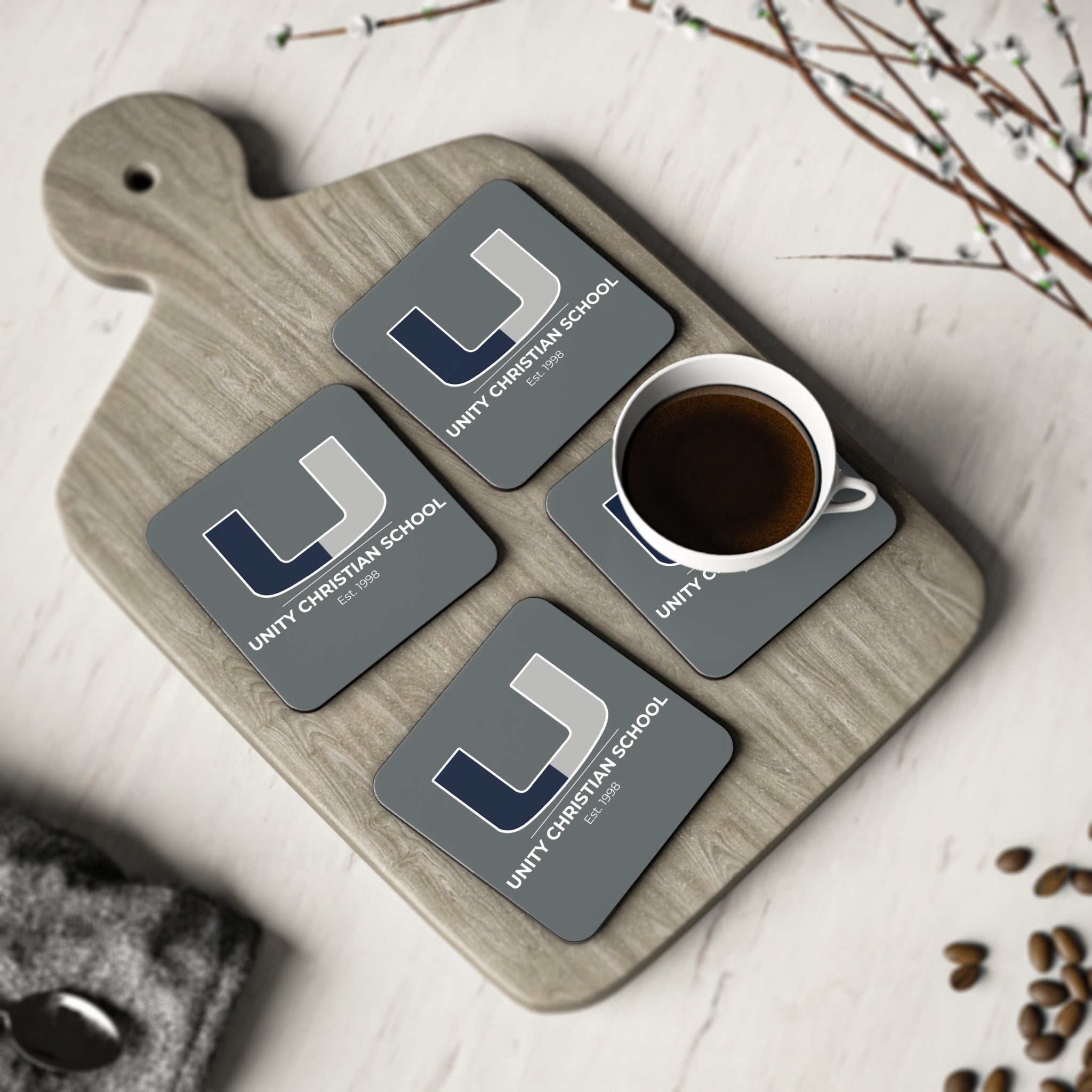 Personalized Unity Christian School Coasters