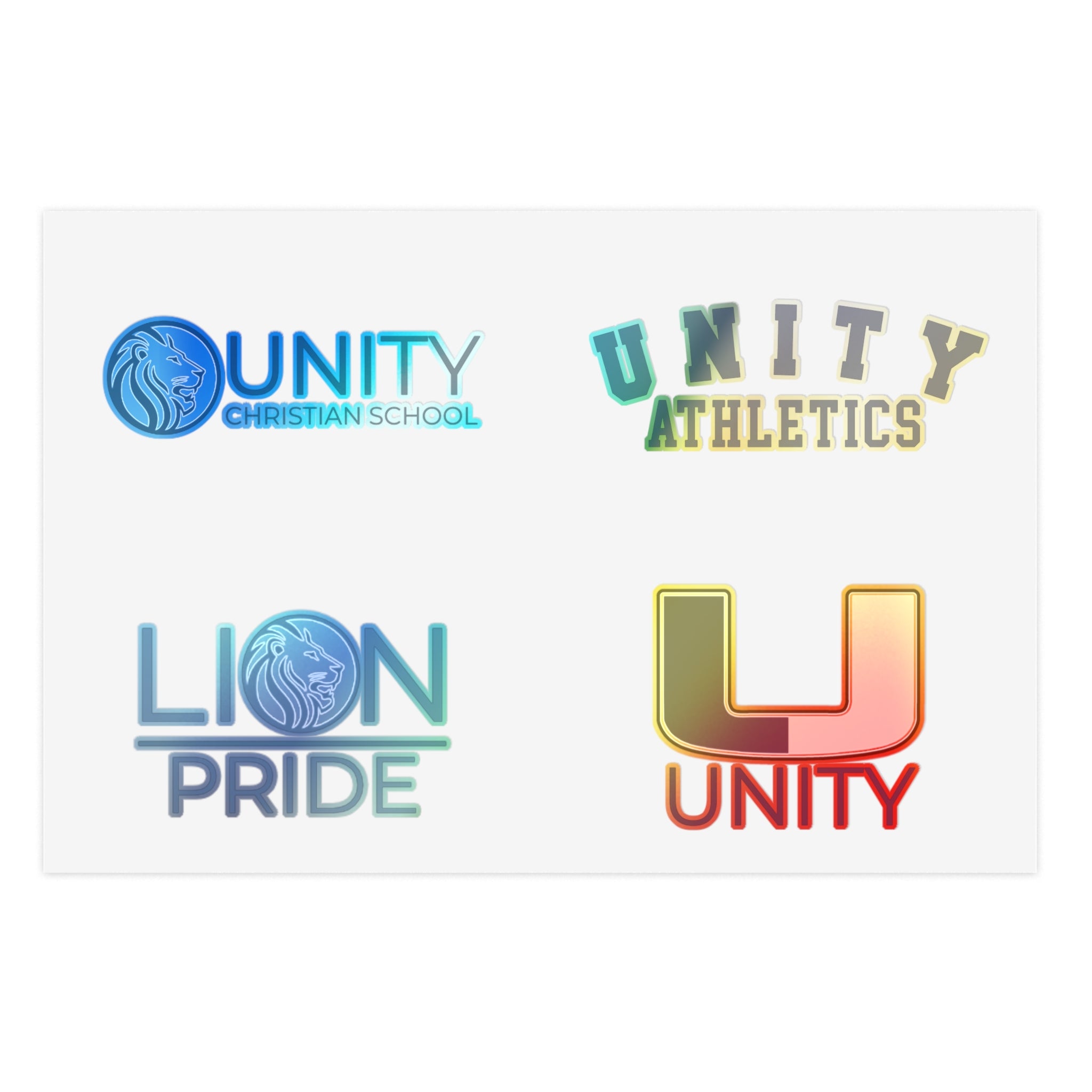 Unity School Logo Sticker Pack — 10pc Lion Pride & Athletics Decal Set