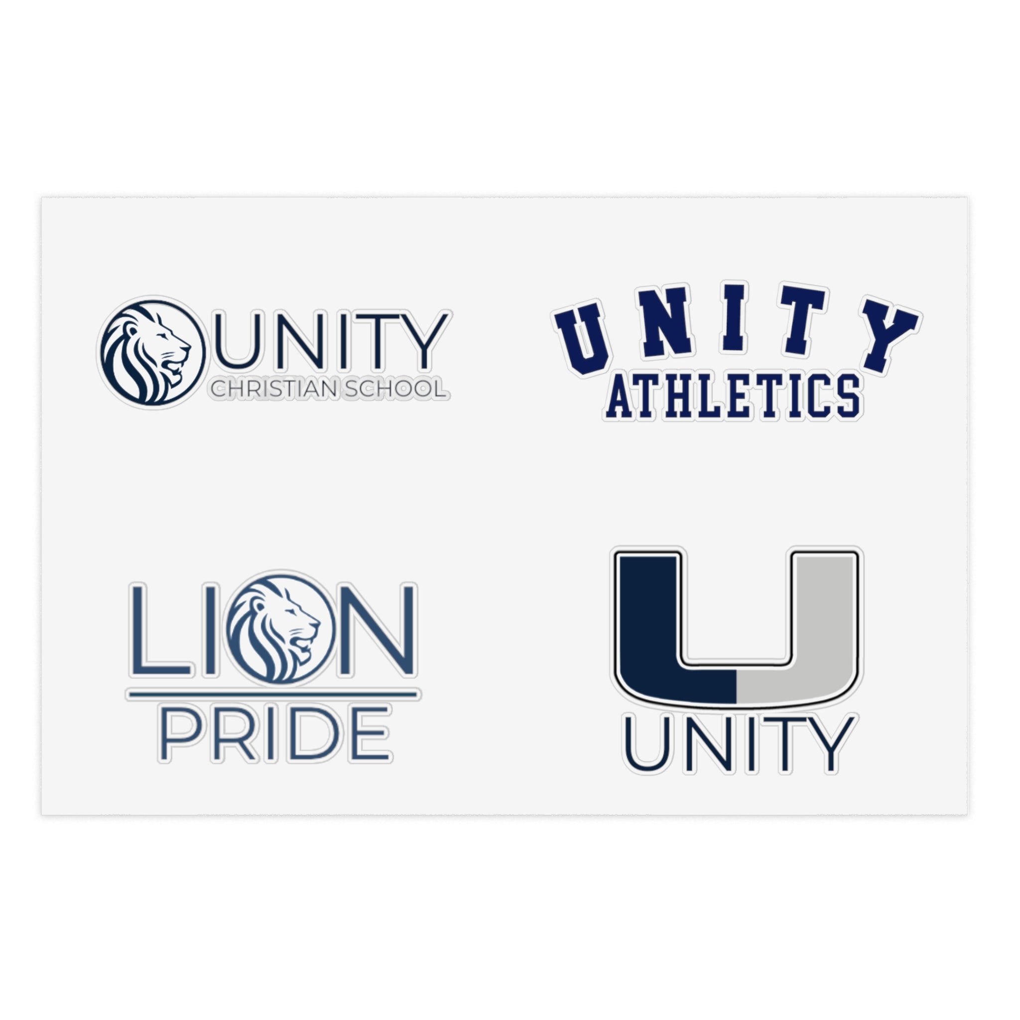 Unity School Logo Sticker Pack — 10pc Lion Pride & Athletics Decal Set