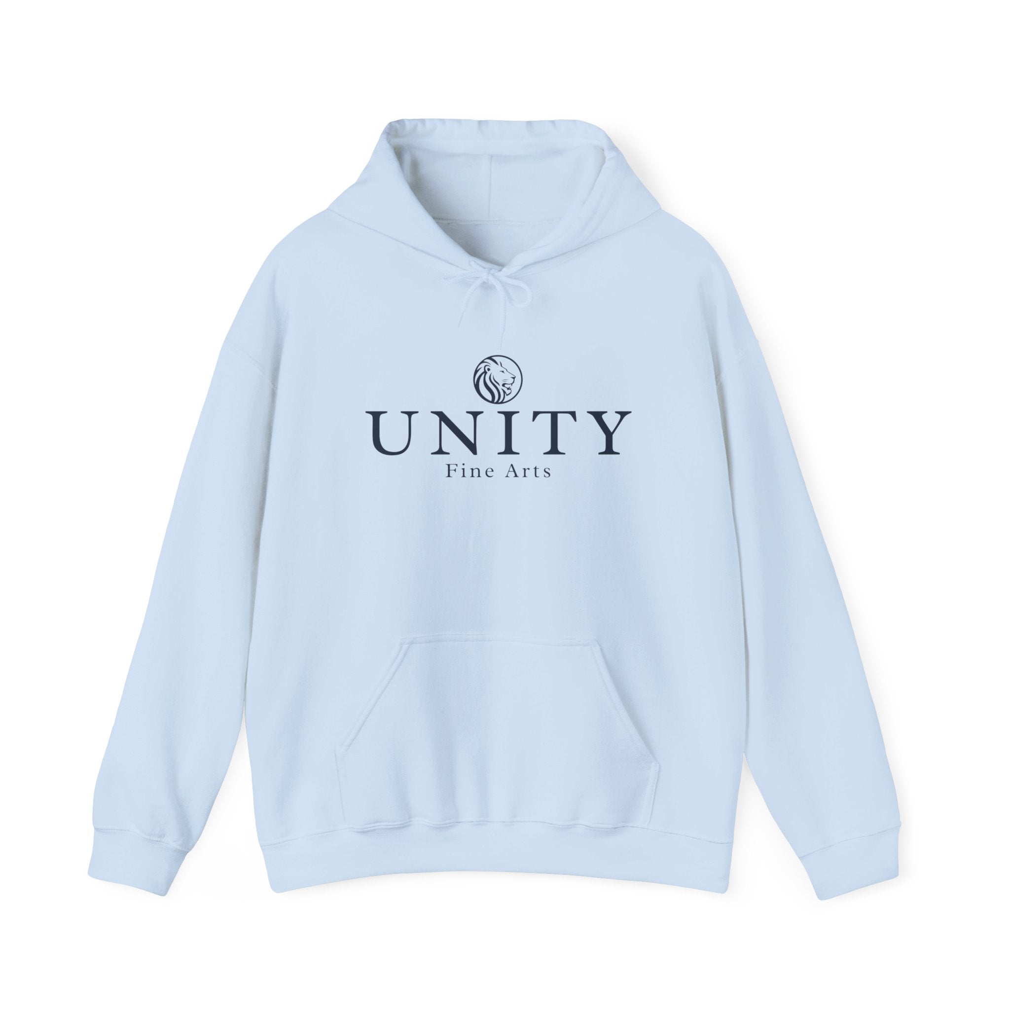 Adult Unity Fine Arts Hoodie — Minimal Logo Pullover for Artists & Galleries