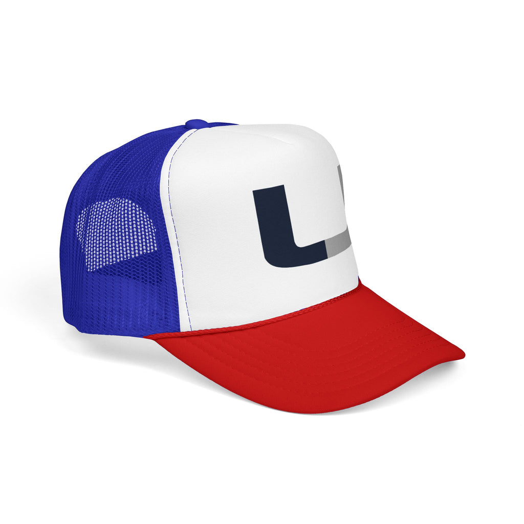 Trucker Hat – Navy & Gray Split 'U' Patch Cap