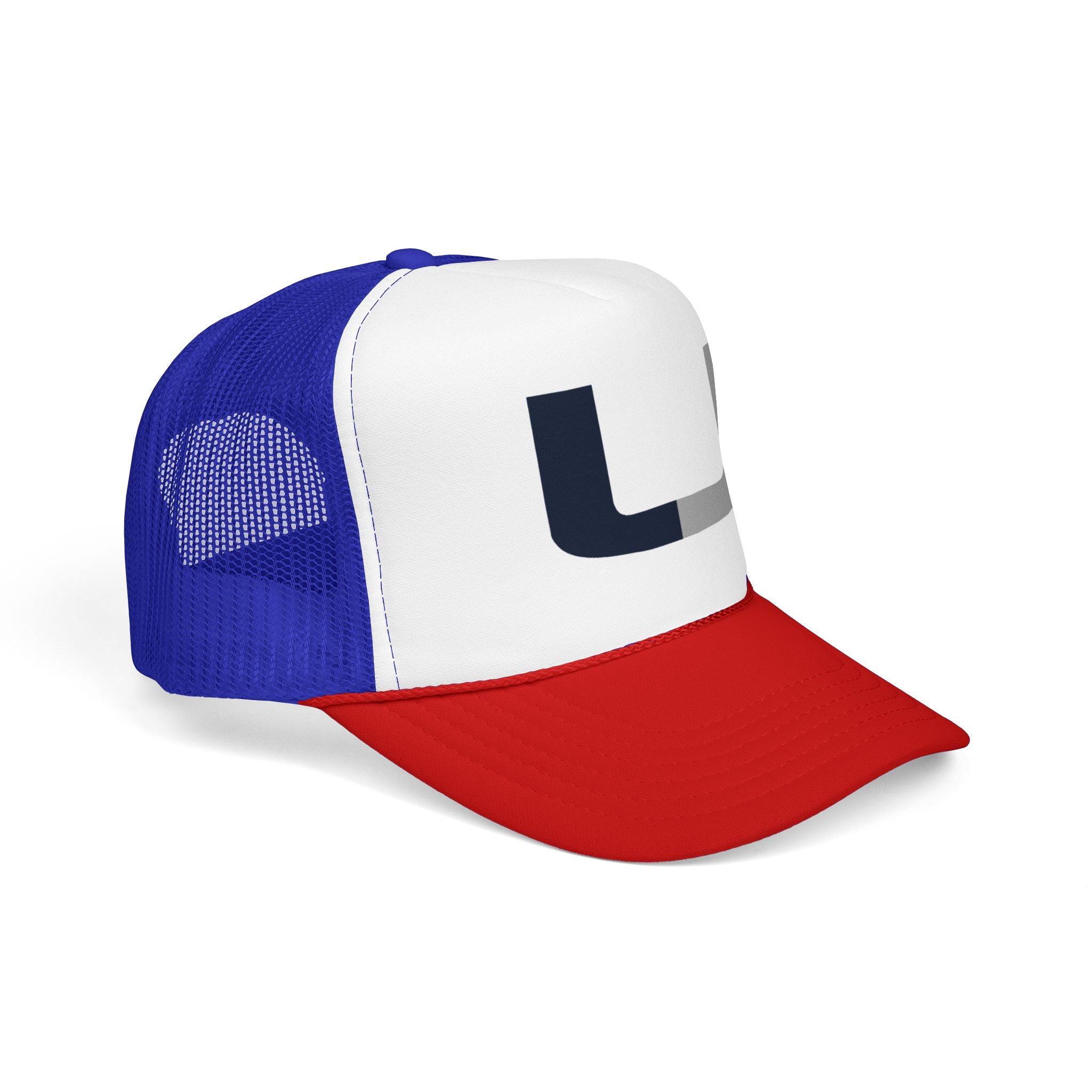 Trucker Hat – Navy & Gray Split 'U' Patch Cap