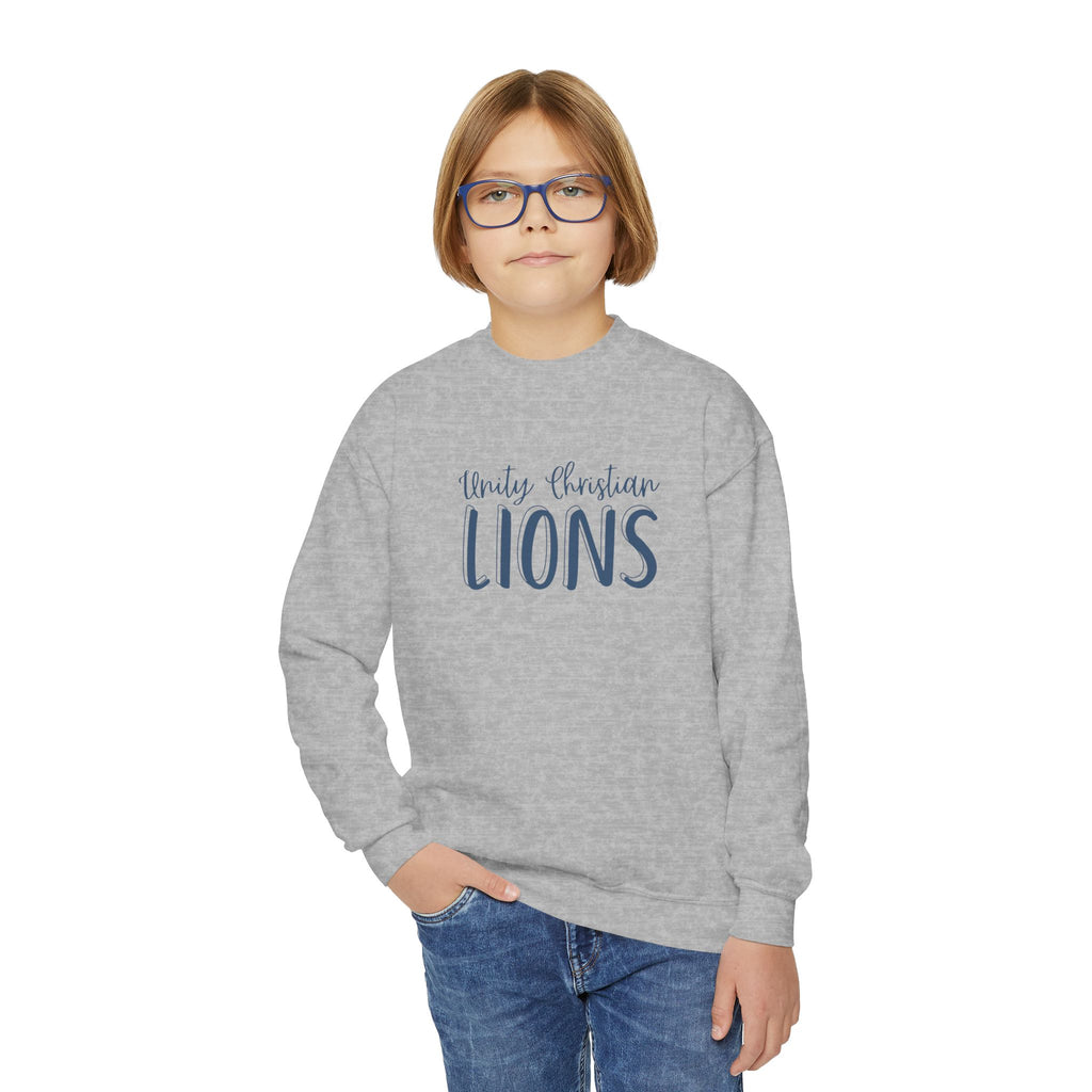 Youth Crewneck Sweatshirt - Timely Christian Lions