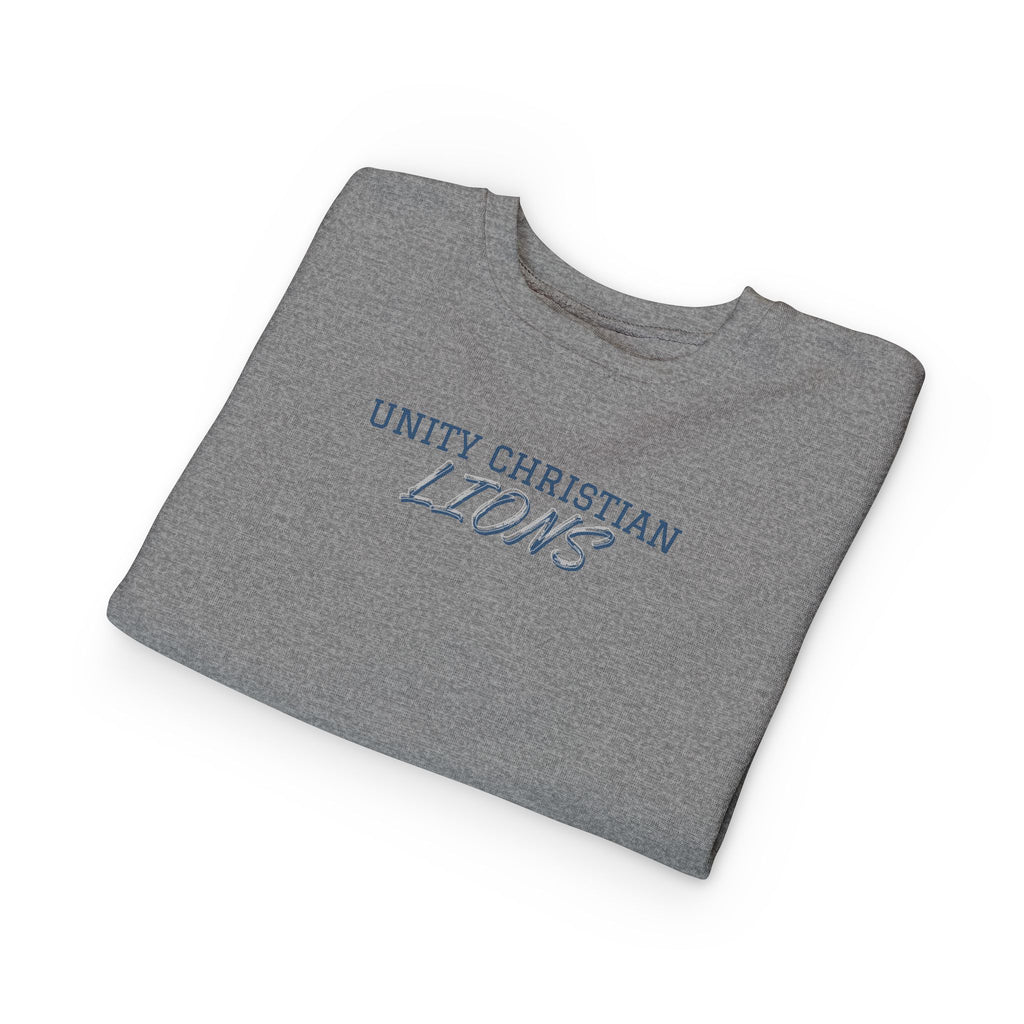 Unity Christian Lions Toddler Sweatshirt - Kids School Spirit Crewneck