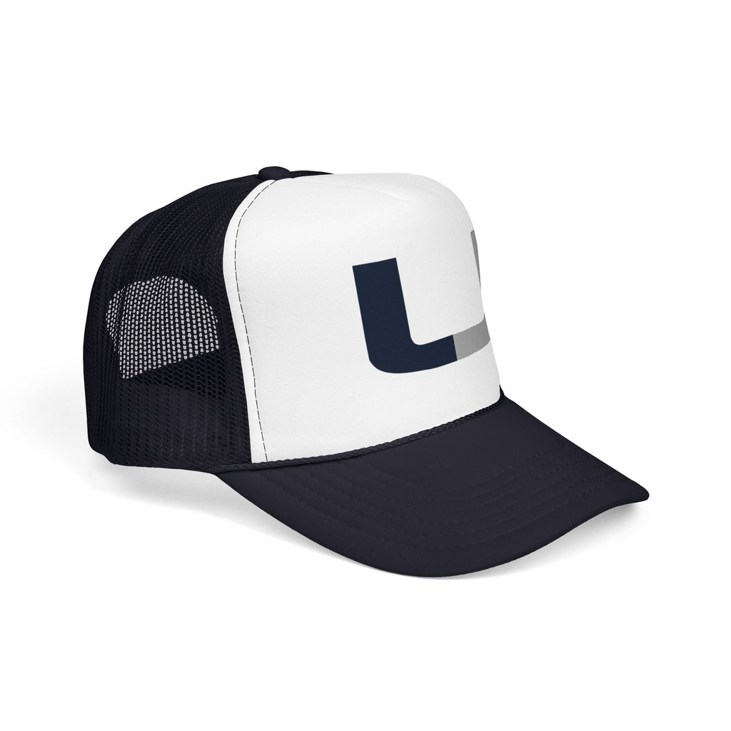 Trucker Hat – Navy & Gray Split 'U' Patch Cap