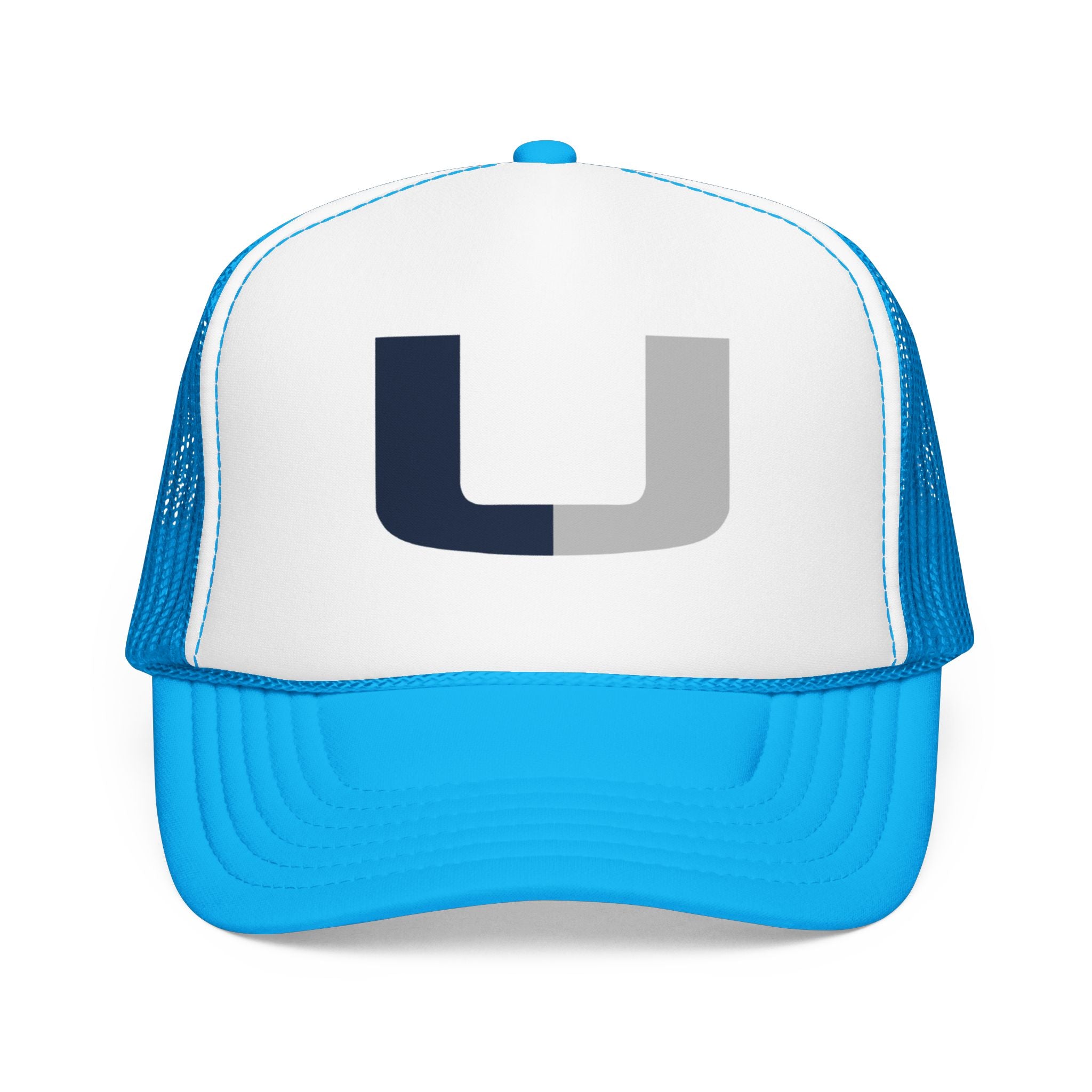 Trucker Hat – Navy & Gray Split 'U' Patch Cap