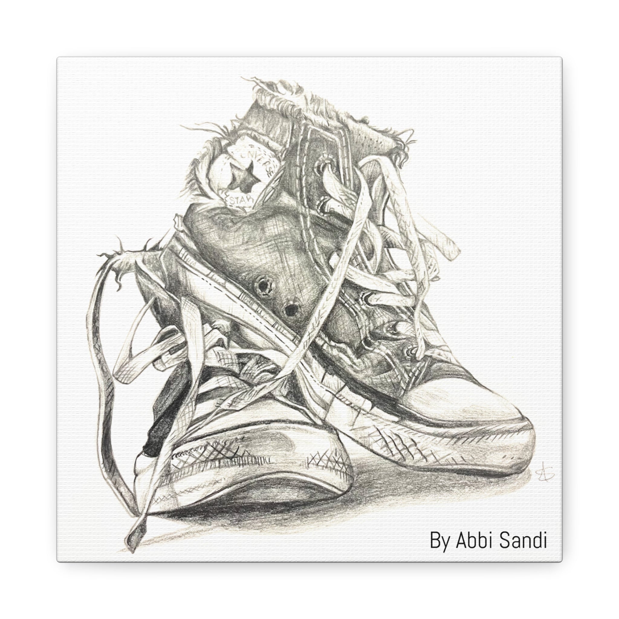 Artistic Converse Sneaker Canvas Wall Art - BY Abbi Sandi