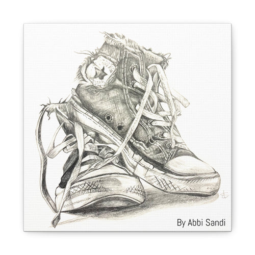 Artistic Converse Sneaker Canvas Wall Art - BY Abbi Sandi
