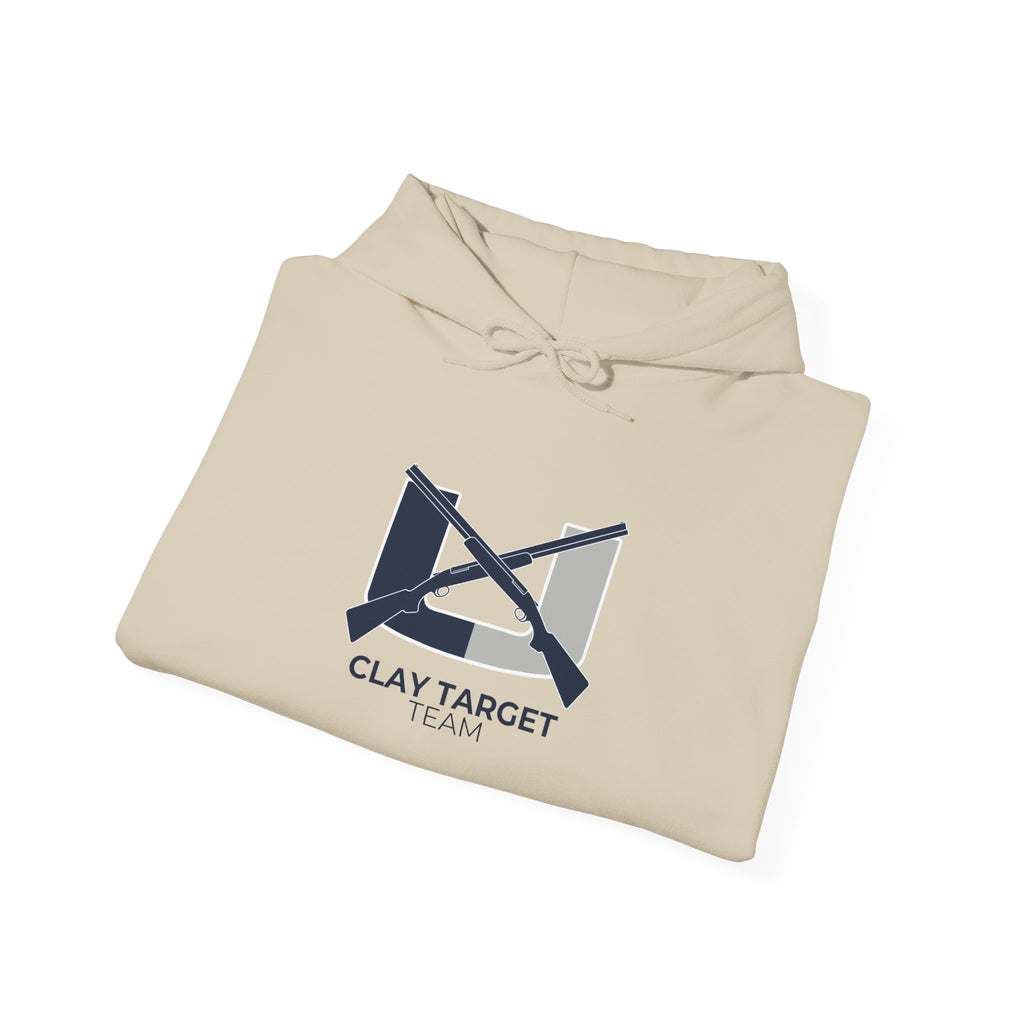 Clay Target Team Hoodie — Crossed Shotguns Logo Pullover - Adult