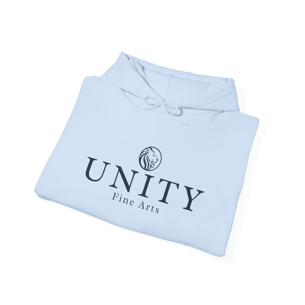 Adult Unity Fine Arts Hoodie — Minimal Logo Pullover for Artists & Galleries