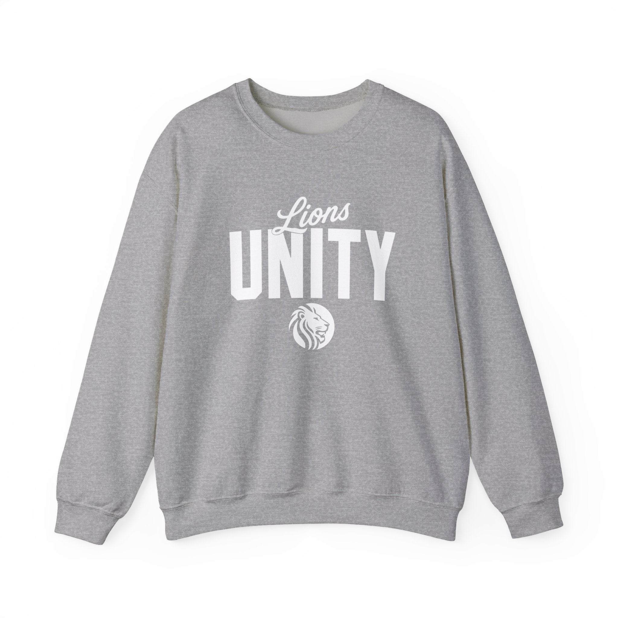 Unity Lions Crewneck Sweatshirt — 'Lions Unity' School Spirit Pullover