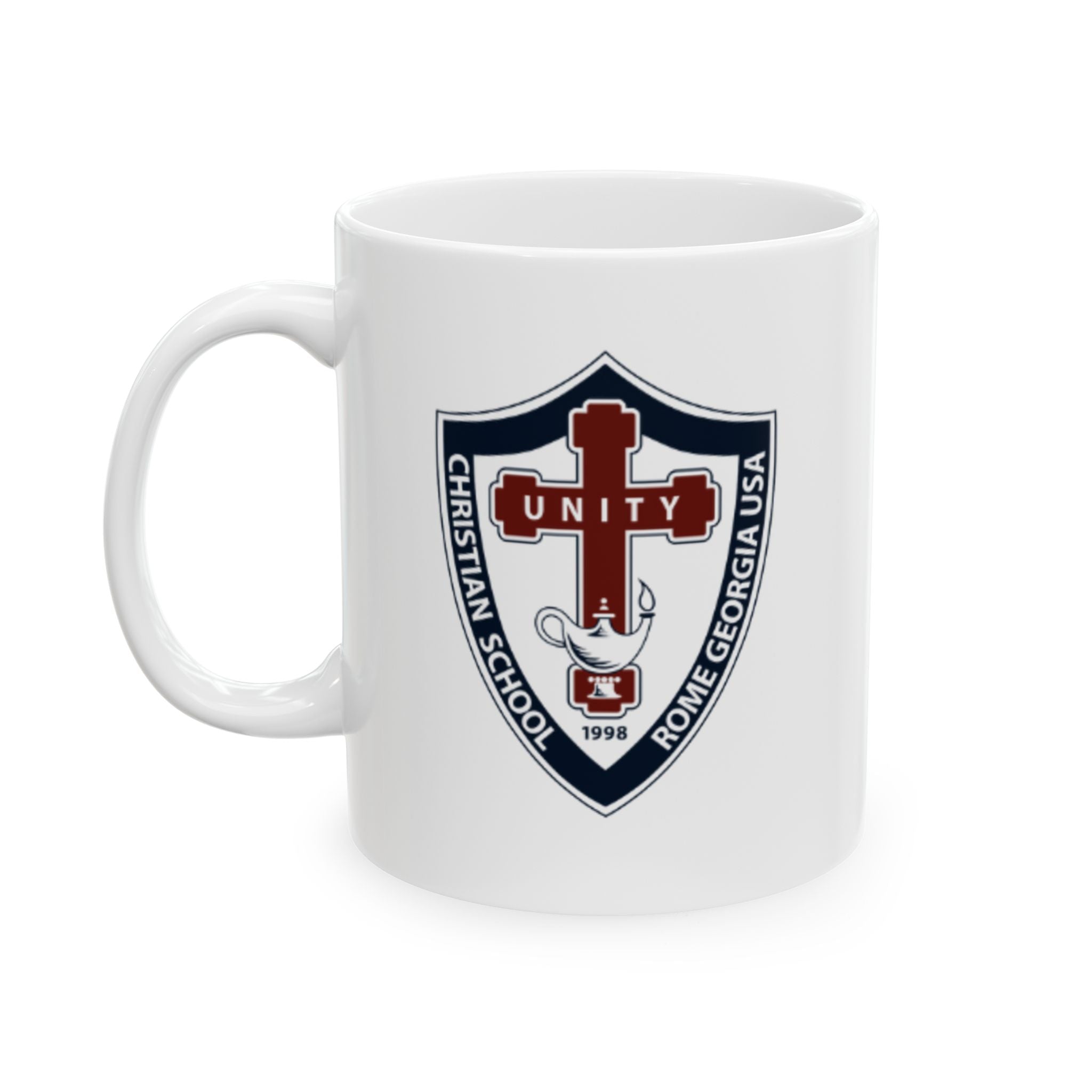"School Crest" - Personalized Ceramic Coffee Mug