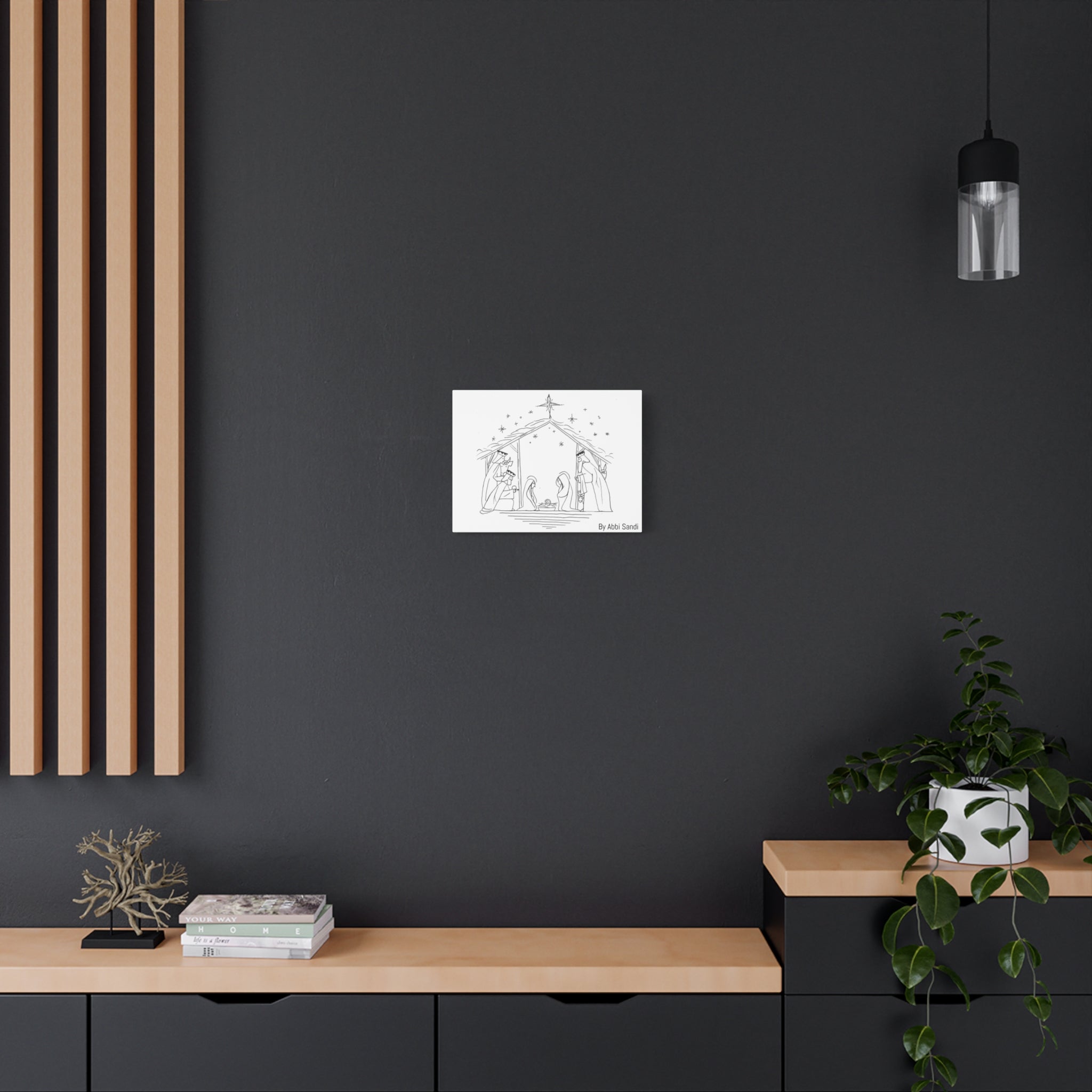 Nativity Scene Canvas Wall Art, BY Abbi Sandi