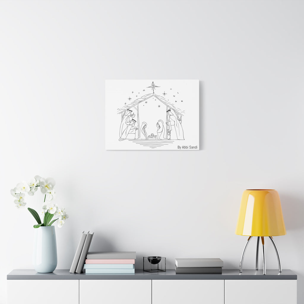 Nativity Scene Canvas Wall Art, BY Abbi Sandi