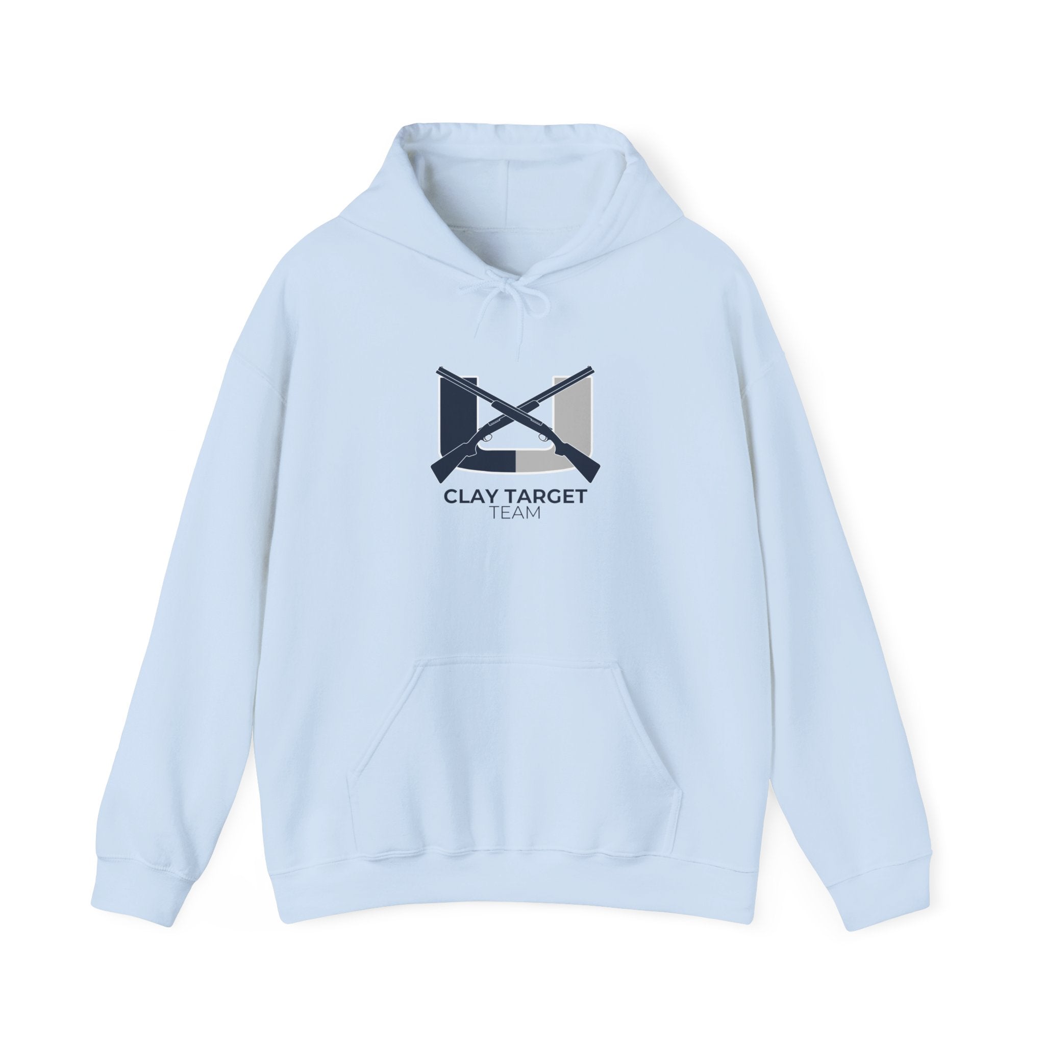 Clay Target Team Hoodie — Crossed Shotguns Logo Pullover - Adult