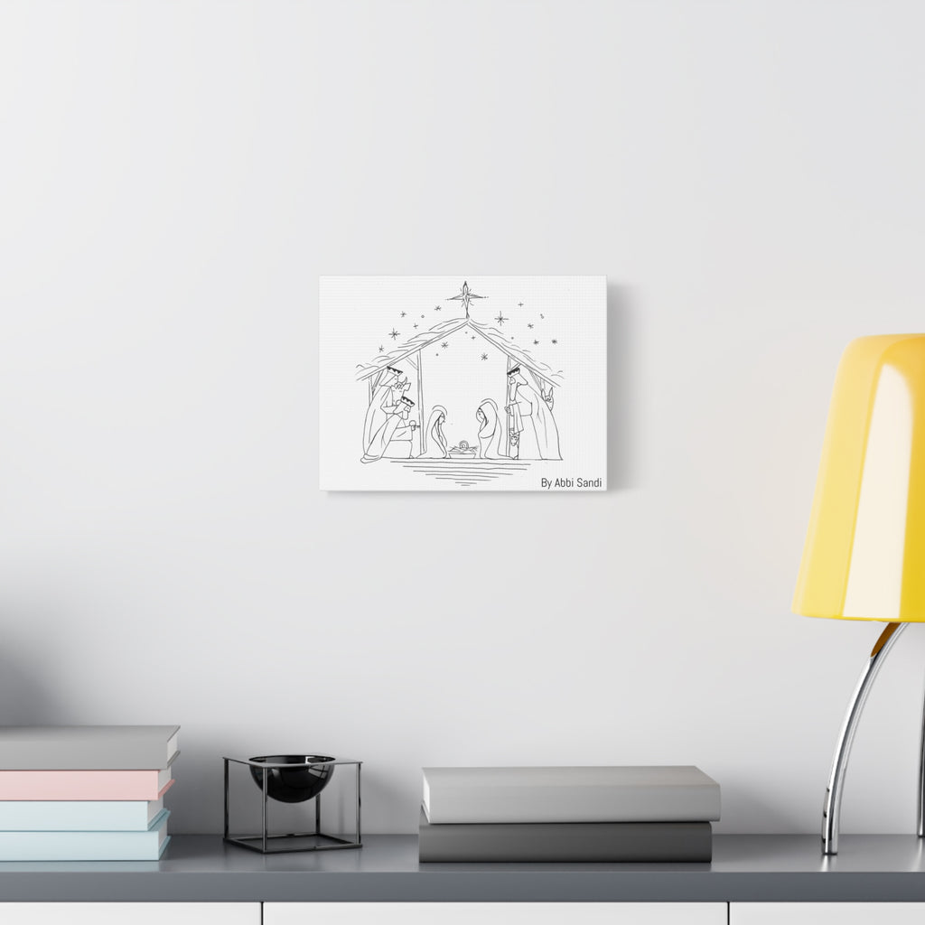 Nativity Scene Canvas Wall Art, BY Abbi Sandi