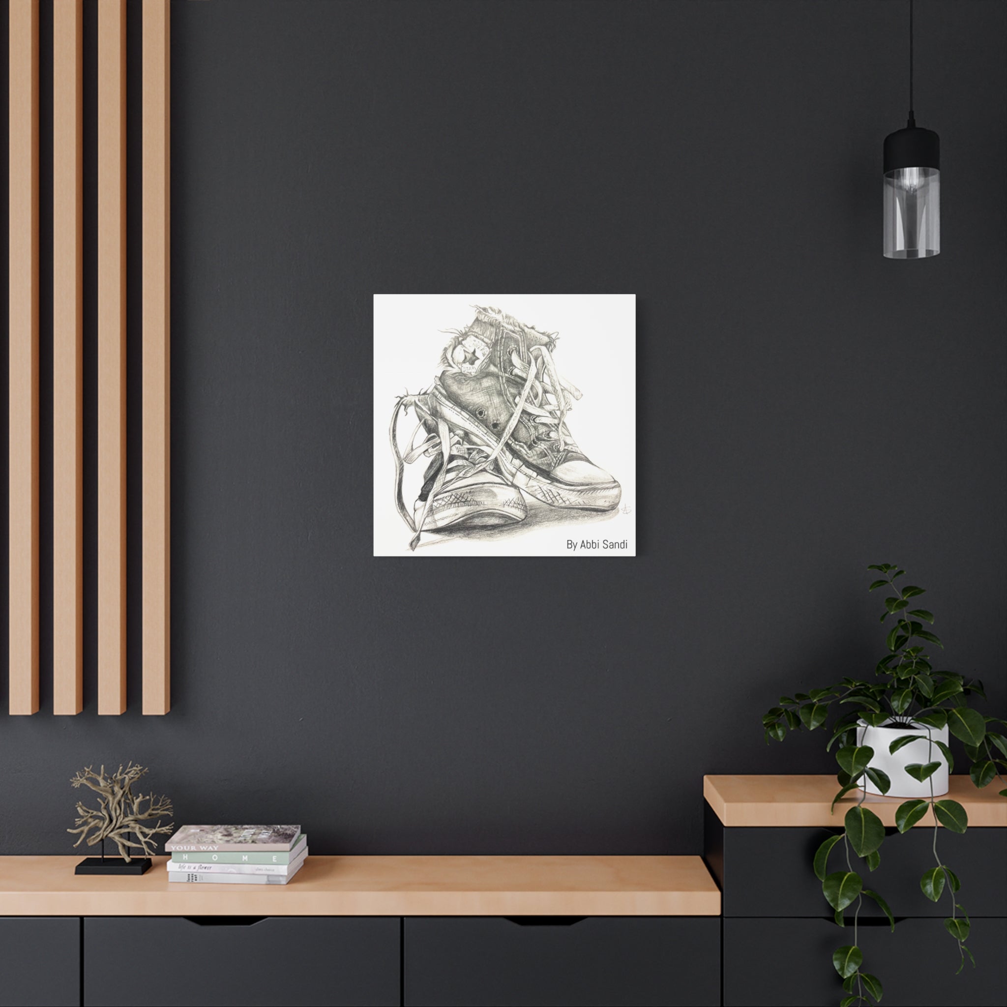 Artistic Converse Sneaker Canvas Wall Art - BY Abbi Sandi